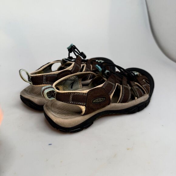 KEEN Newport Hiking Sandals Women’s US 7 Brown Tan Blue Closed Toe EUC - Picture 8 of 16